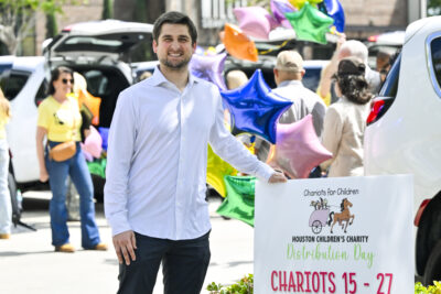 An image for the Houston Children's Charity Chariots for Children van distribution day where a record 98 wheelchair equipped vans were distributed at the Post Oak Hotel in Houston, TX on March 23, 2026.