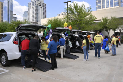 An image for the Houston Children's Charity Chariots for Children van distribution day where a record 98 wheelchair equipped vans were distributed at the Post Oak Hotel in Houston, TX on March 23, 2026.