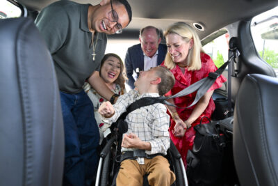 An image for the Houston Children's Charity Chariots for Children van distribution day where a record 98 wheelchair equipped vans were distributed at the Post Oak Hotel in Houston, TX on March 23, 2026.